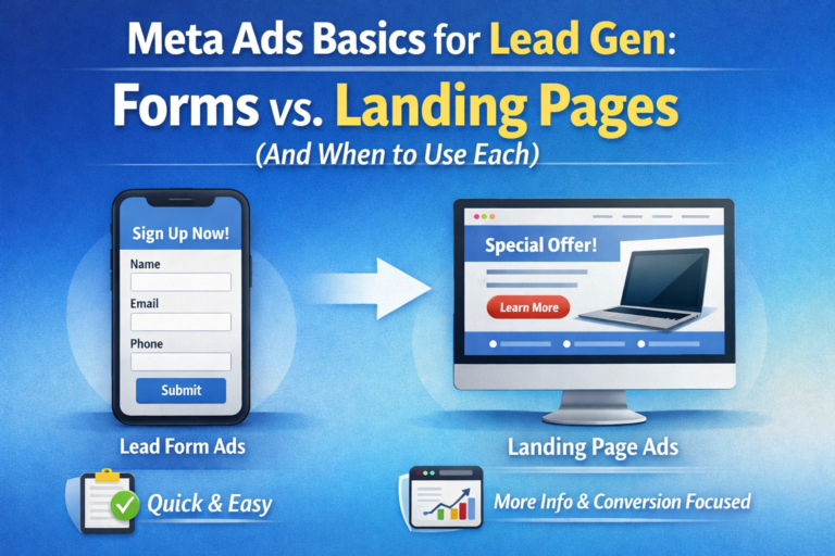 Meta Ads Basics for Lead Gen: Forms vs. Landing Pages (And When to Use Each)