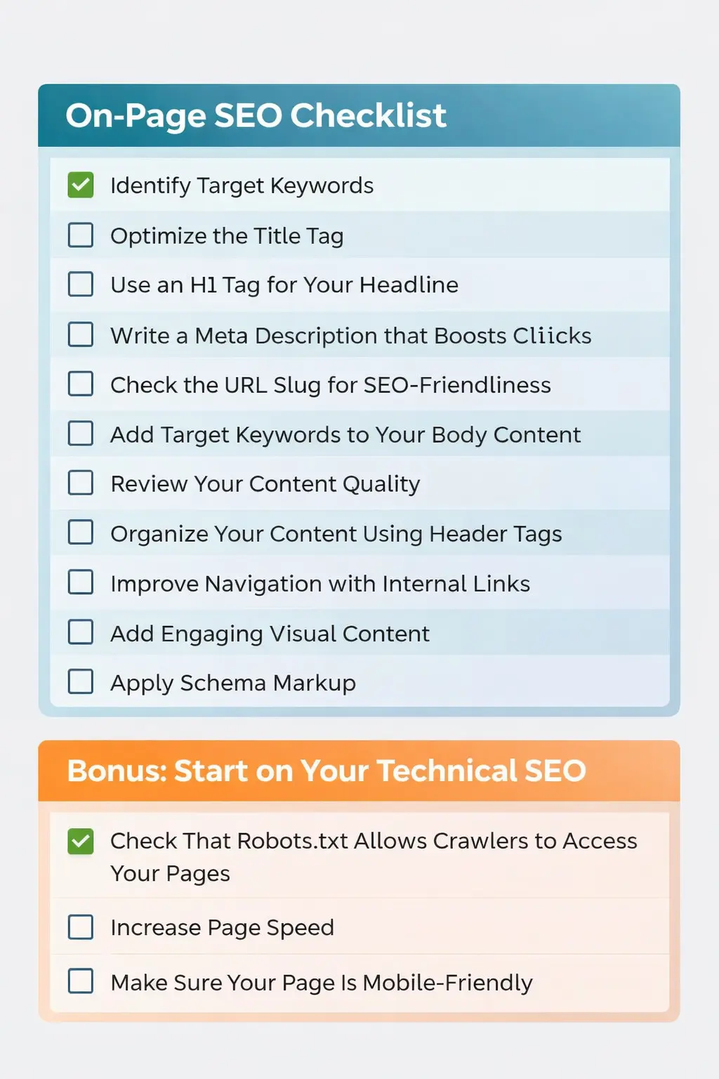 SEO-checklis