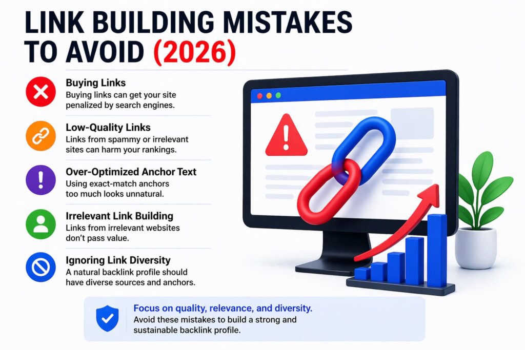 Common link building mistakes to avoid in 2026
